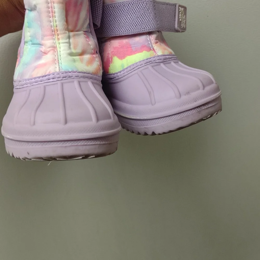 Children's Place Girls Purple/Pink Snow Boots Size 6 - Picture 2 of 10